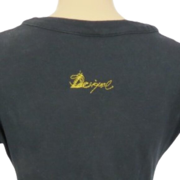 Desigual Long Sleeve Graphic Text Print Dress - Picture 6 of 9